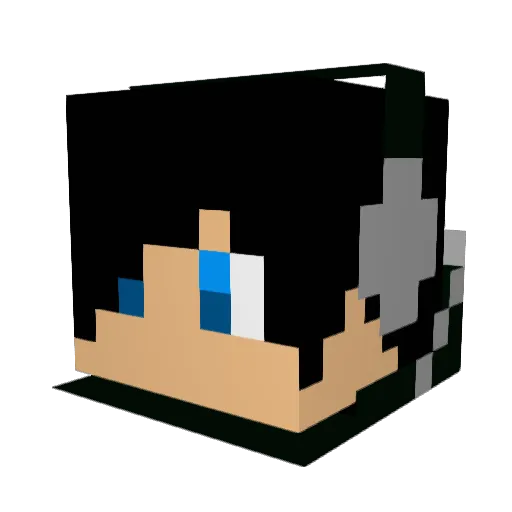 1Renji1 Minecraft avatar head, 3D render
