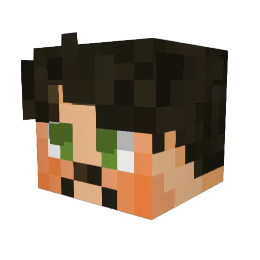 1Runawaybat Minecraft avatar head, 3D render