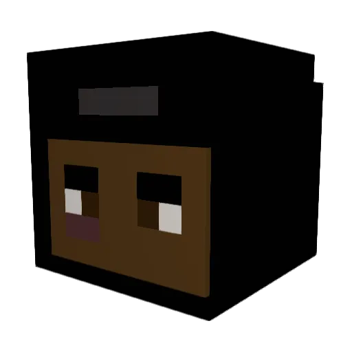 1RusHan Minecraft avatar head, 3D render