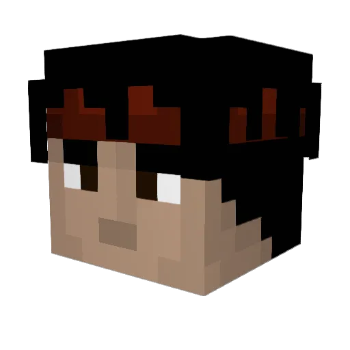 1Rxmbo Minecraft avatar head, 3D render