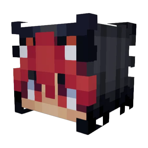 1S4XC Minecraft avatar head, 3D render