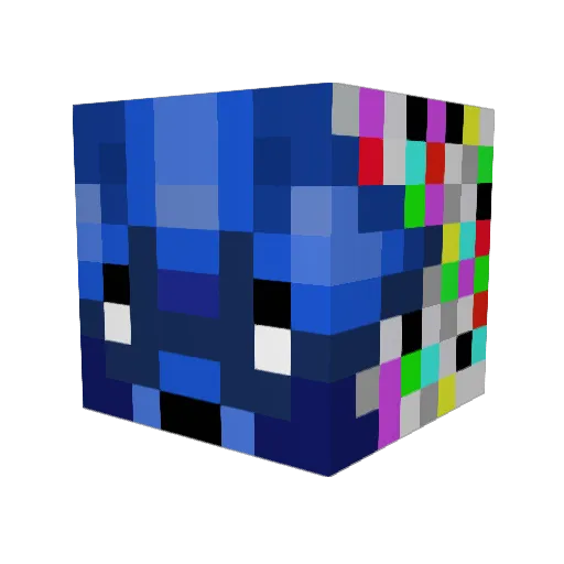 1SEO Minecraft avatar head, 3D render
