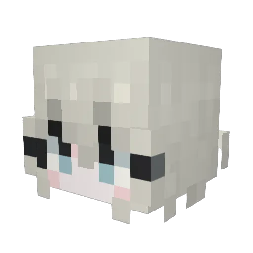 1SER1NINA Minecraft avatar head, 3D render