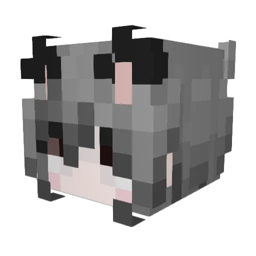 1SHY1 Minecraft avatar head, 3D render