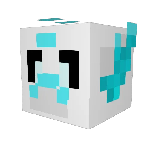 1ST_PC Minecraft avatar head, 3D render