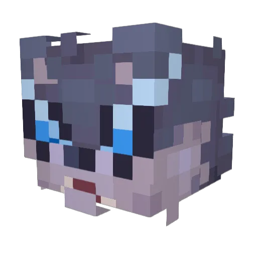 1SX Minecraft avatar head, 3D render