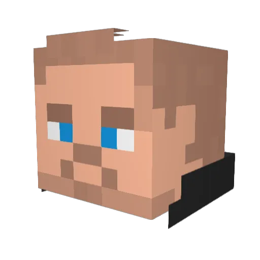 1Schwartz Minecraft avatar head, 3D render