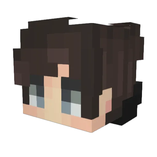 1Syria Minecraft avatar head, 3D render