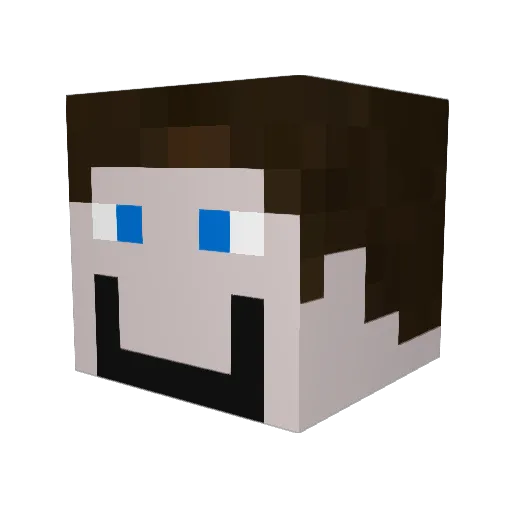 1T2gamer Minecraft avatar head, 3D render