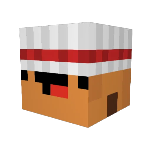 1TabByeNils Minecraft avatar head, 3D render