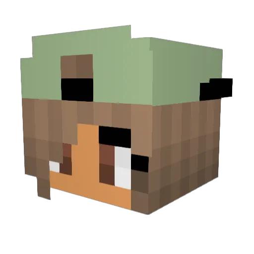 1TigerBoss1 Minecraft avatar head, 3D render