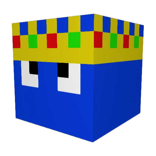 1Toff Minecraft avatar head, 3D render