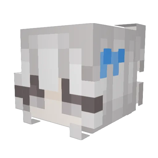 1Tooto Minecraft avatar head, 3D render