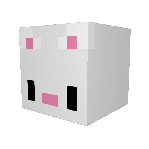 1Tz Minecraft avatar head, 3D render