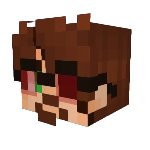 1Umbreon Minecraft avatar head, 3D render