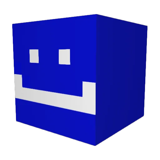 1Username1 Minecraft avatar head, 3D render