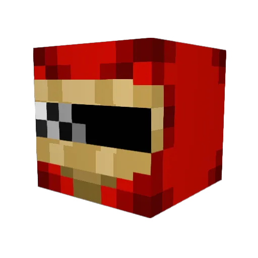 1V1oxie Minecraft avatar head, 3D render