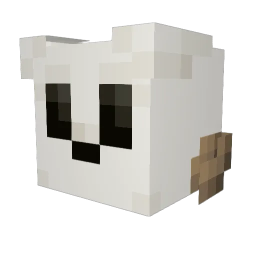 1Veemon Minecraft avatar head, 3D render