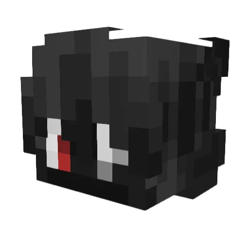 1Venomnom Minecraft avatar head, 3D render