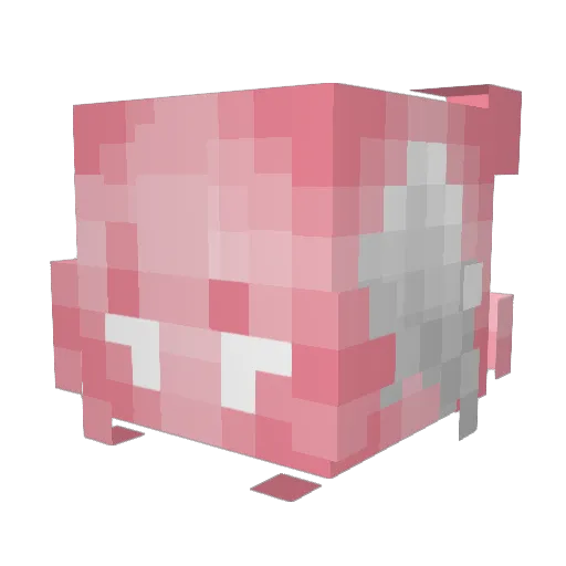 1Vivvid Minecraft avatar head, 3D render
