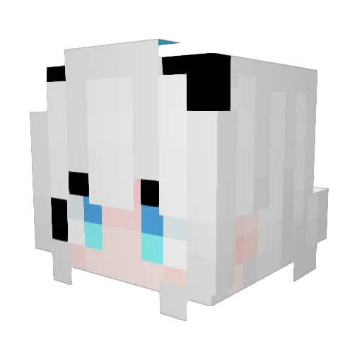 1WM74 Minecraft avatar head, 3D render