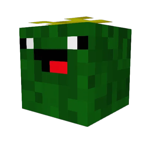 1Weihnachtsbaum Minecraft avatar head, 3D render