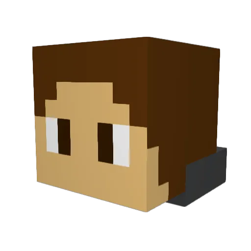 1WolfsGlory Minecraft avatar head, 3D render