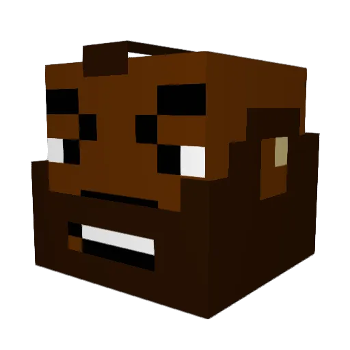 1XeLa_ Minecraft avatar head, 3D render