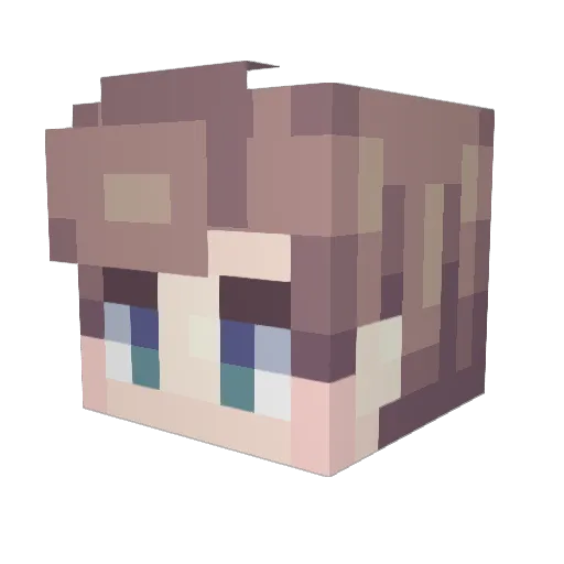 1Xto1 Minecraft avatar head, 3D render