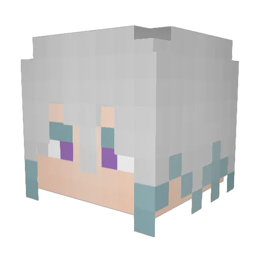 1Zushy Minecraft avatar head, 3D render