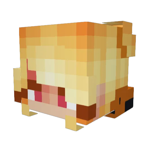 1_1544 Minecraft avatar head, 3D render