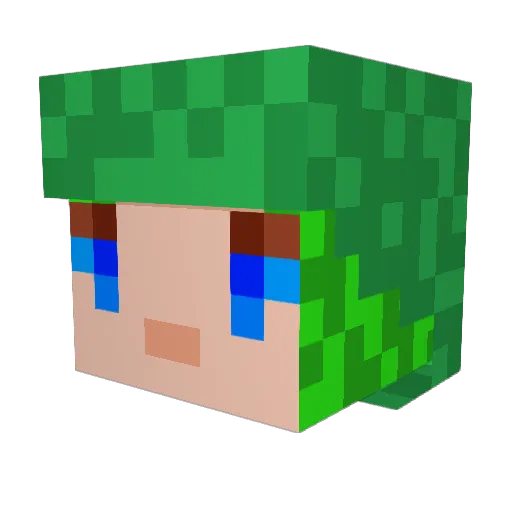 1_4yDuK_1 Minecraft avatar head, 3D render