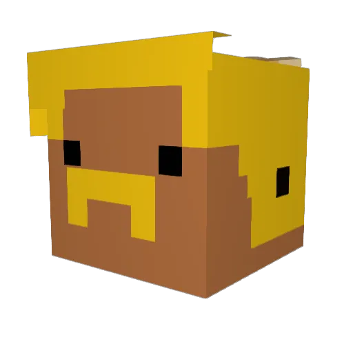 1_800DeadBoy Minecraft avatar head, 3D render