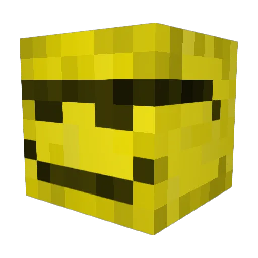 1_9y Minecraft avatar head, 3D render