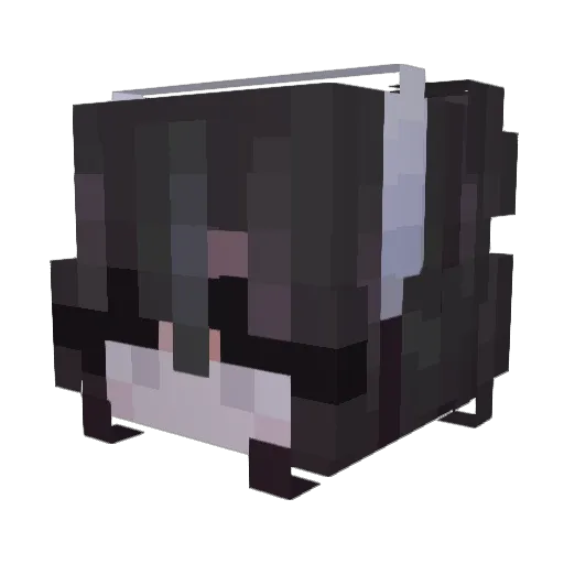 1_Alicia_1 Minecraft avatar head, 3D render