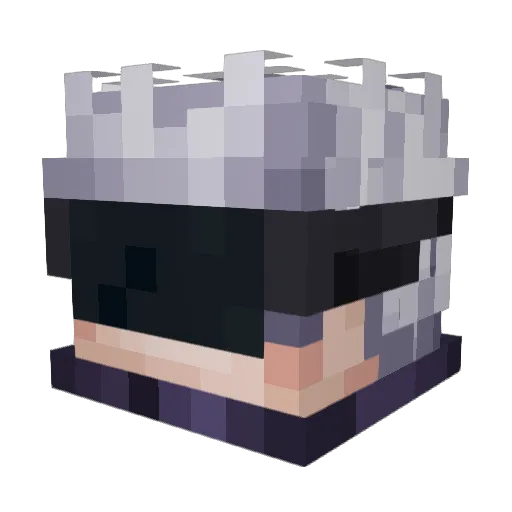 1_Cheese Minecraft avatar head, 3D render