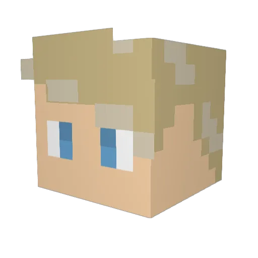 1_Donald_Trump_1 Minecraft avatar head, 3D render