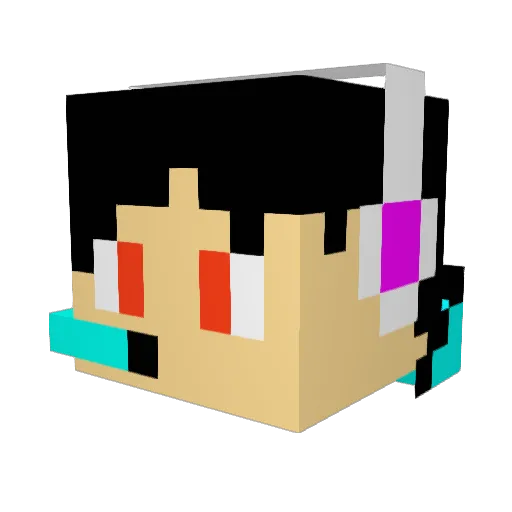1_Eguh_1 Minecraft avatar head, 3D render