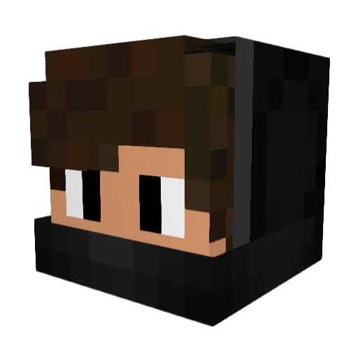 1_Fearless_1 Minecraft avatar head, 3D render