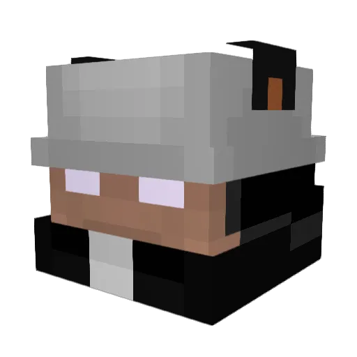 1_Kuma_1 Minecraft avatar head, 3D render