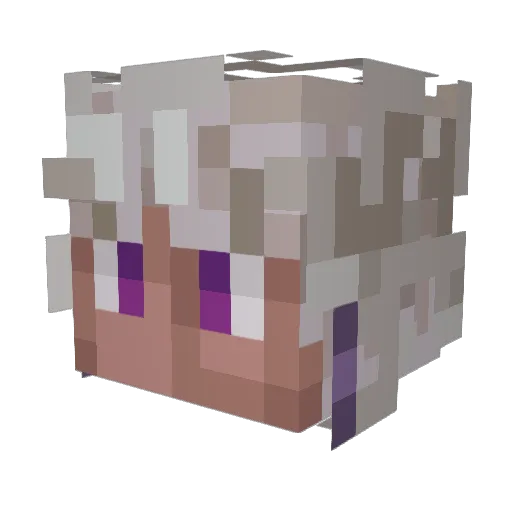 1_SERG0_1 Minecraft avatar head, 3D render
