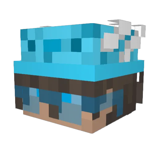 1_TFK_2 Minecraft avatar head, 3D render