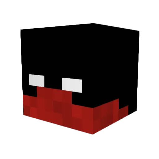 1_TT Minecraft avatar head, 3D render