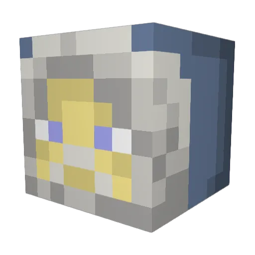 1_TwisteD_ Minecraft avatar head, 3D render