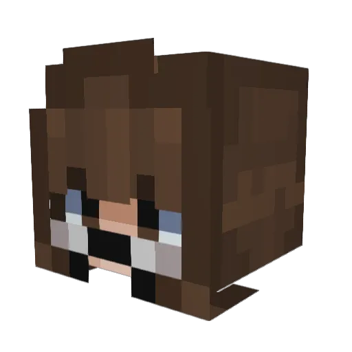 1_Violet_1 Minecraft avatar head, 3D render