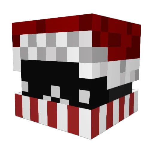 1_ixc_1 Minecraft avatar head, 3D render