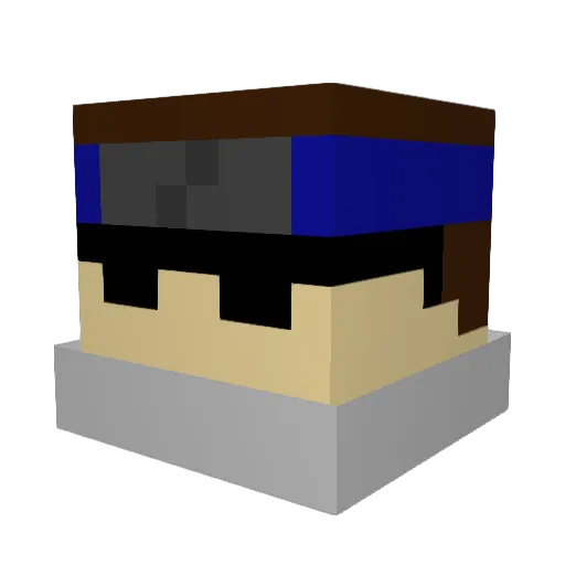 1_kalin Minecraft avatar head, 3D render