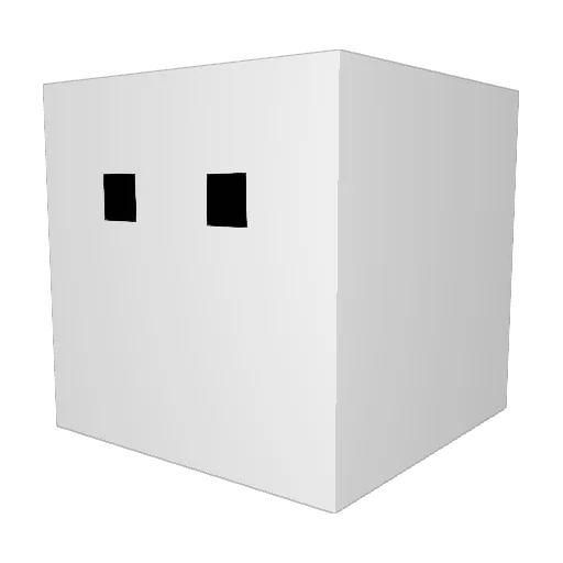 1_necsu Minecraft avatar head, 3D render