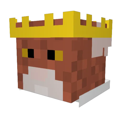 1_redhead Minecraft avatar head, 3D render