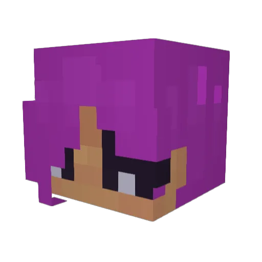 1aXo Minecraft avatar head, 3D render